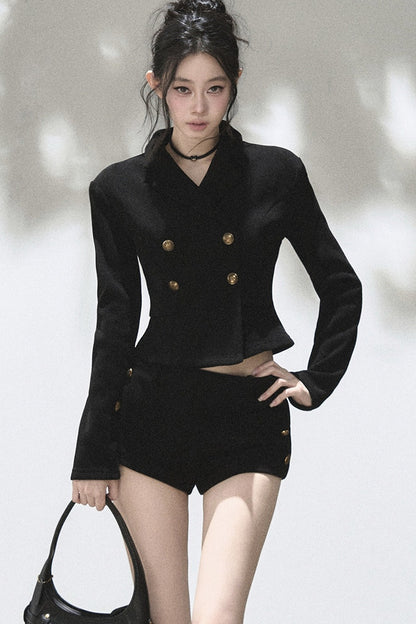 Corduroy Jacket and Skirt Set