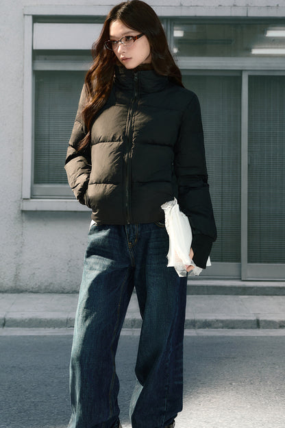 Detachable Fur Collar Short Down Jacket
