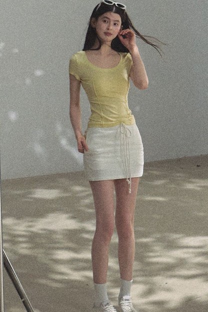 Slim-Fit U-Neck Lyocell Top