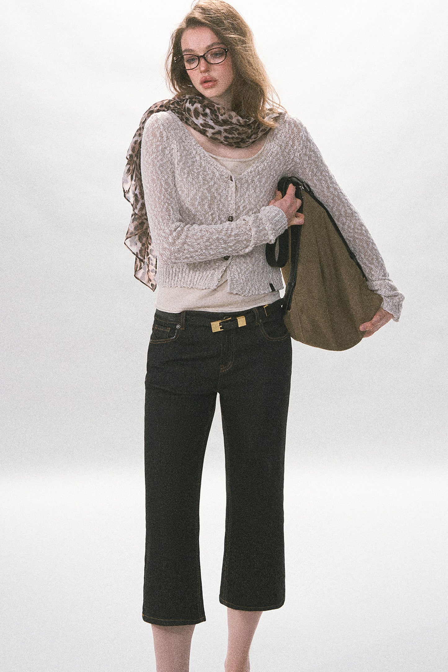Textured Hollow-Out Knit Cardigan Jacket