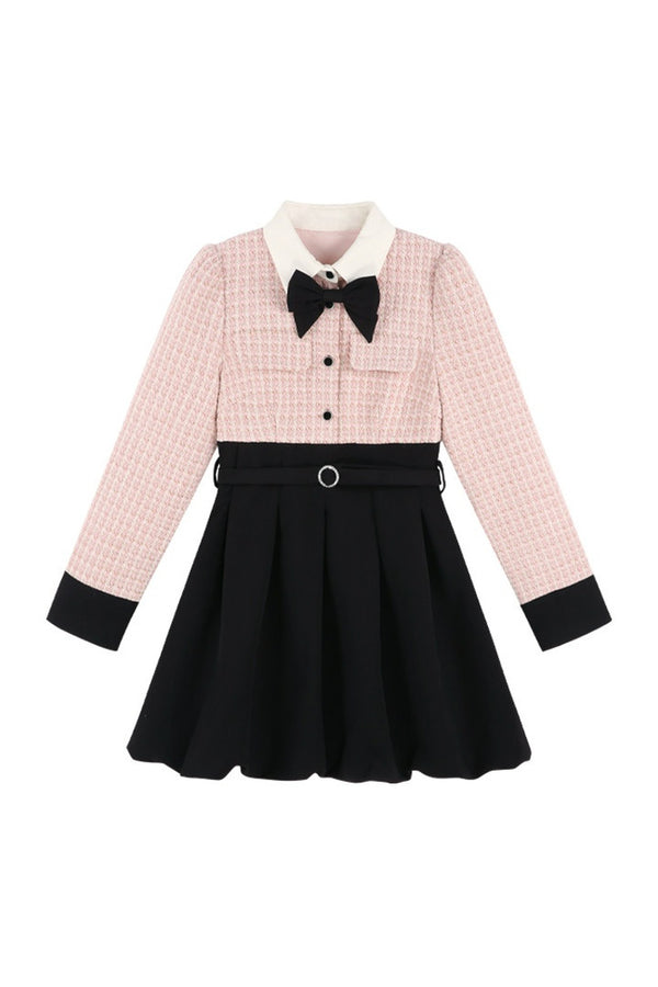 Tweed And Velvet Dress