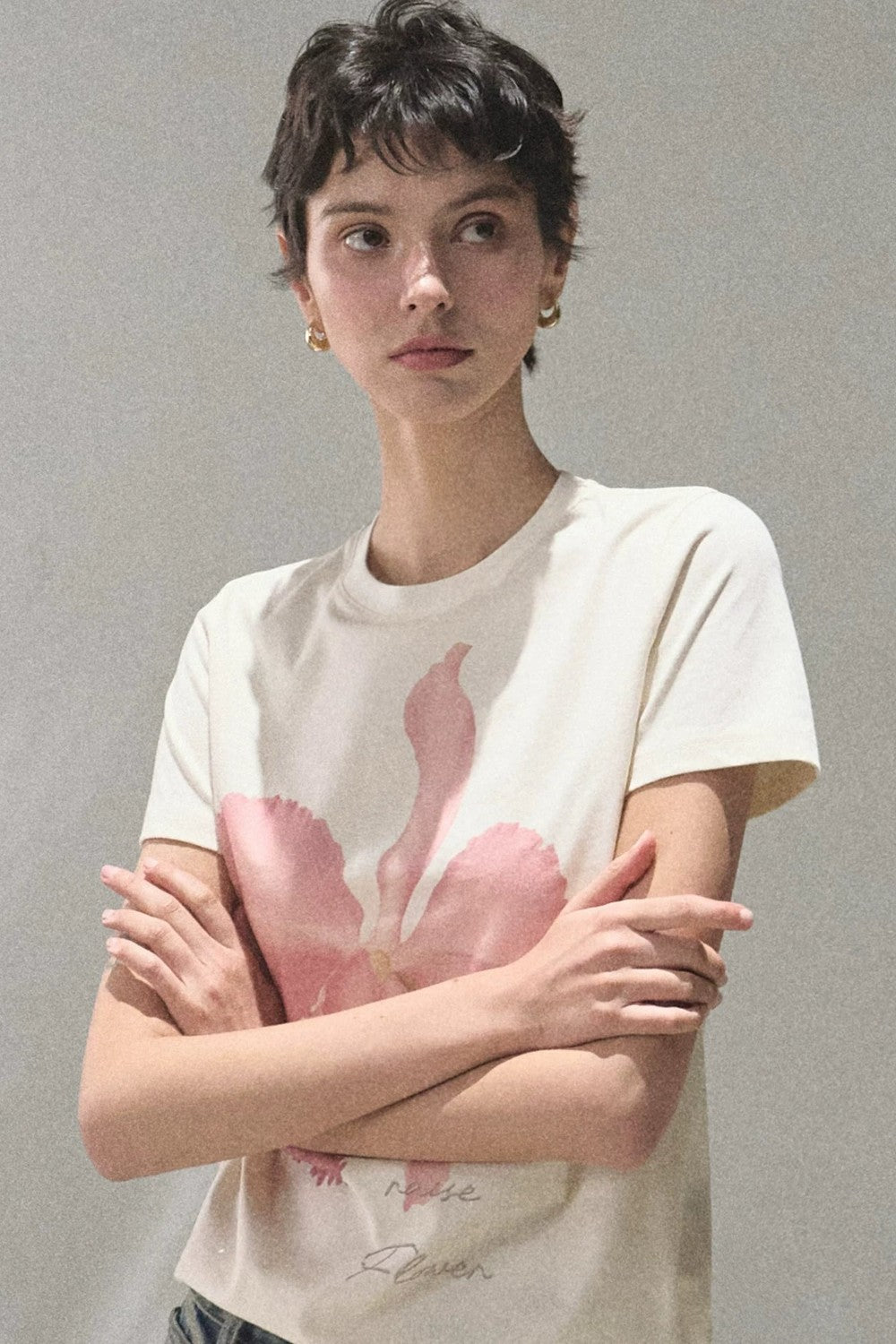 Cotton Printed Short Sleeve Top