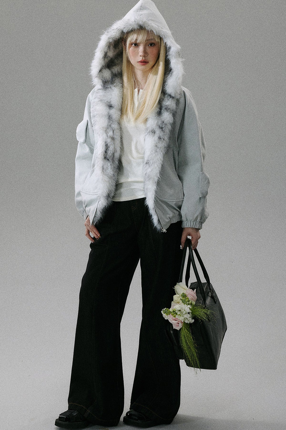 Thick Plush Hooded Jacket