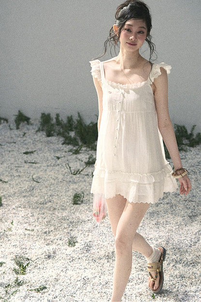 Lace Ruffled Babydoll Dress