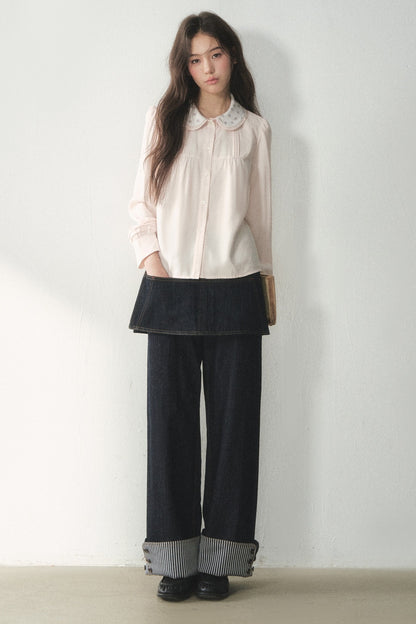 Lyocell Doll Collar Blouse