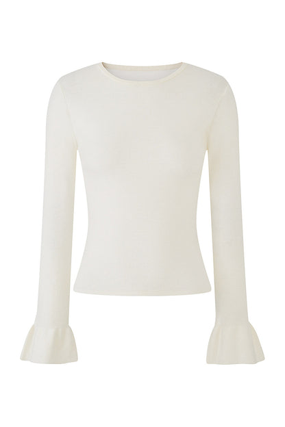 Flared Sleeve Knit Top