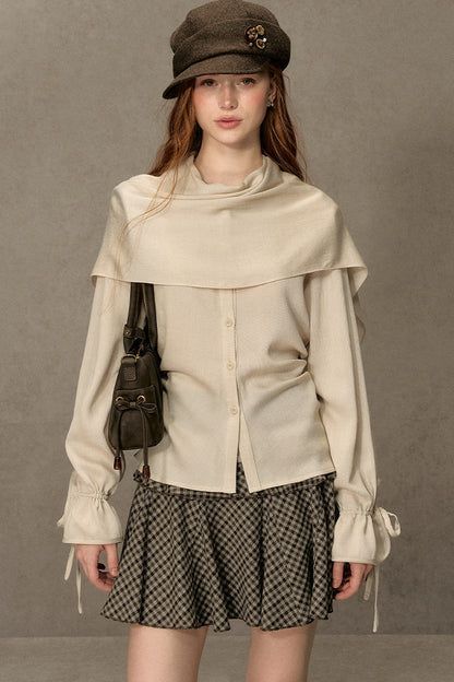 Beautiful and Relaxed Lyocell Cape Shirt