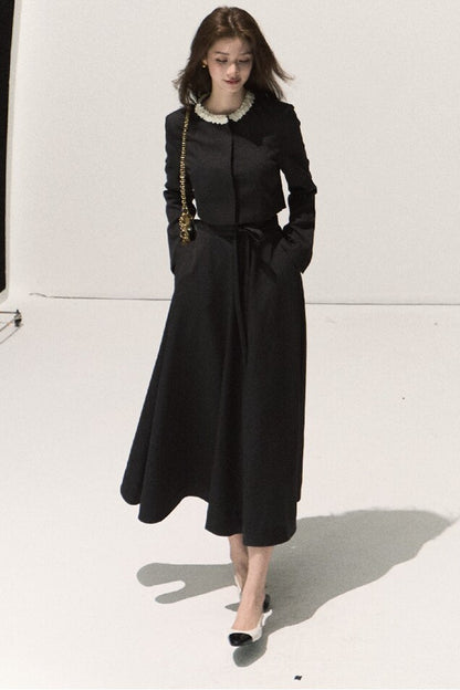 Ensemble veste courte et jupe trapèze