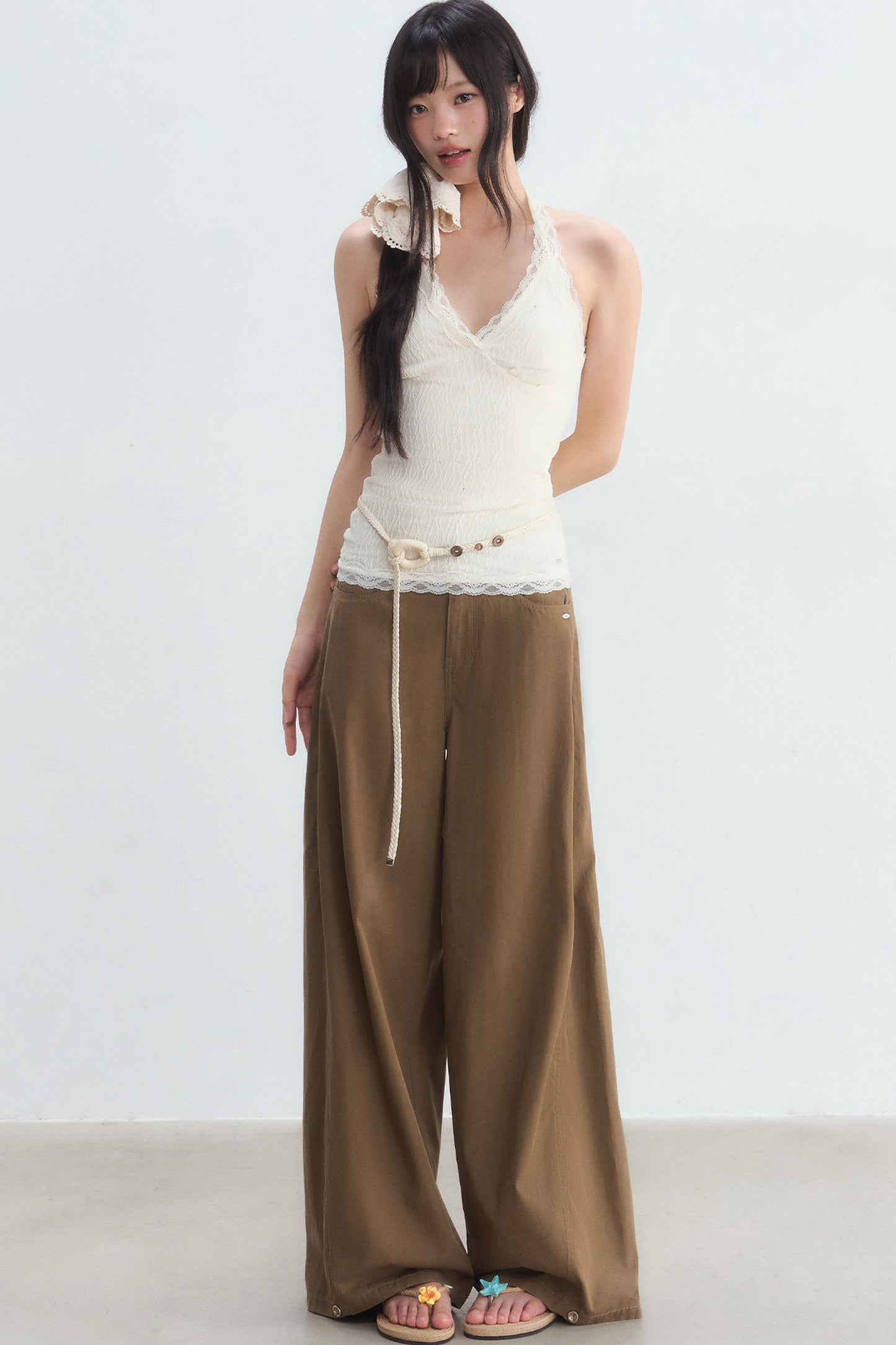 High-Waisted Wide-Leg Cargo Pants