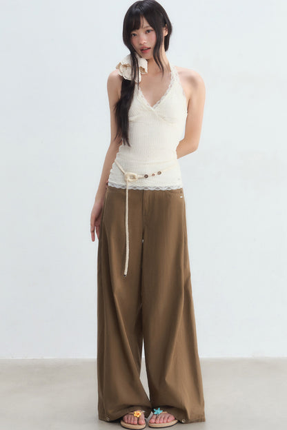 High-Waisted Wide-Leg Cargo Pants
