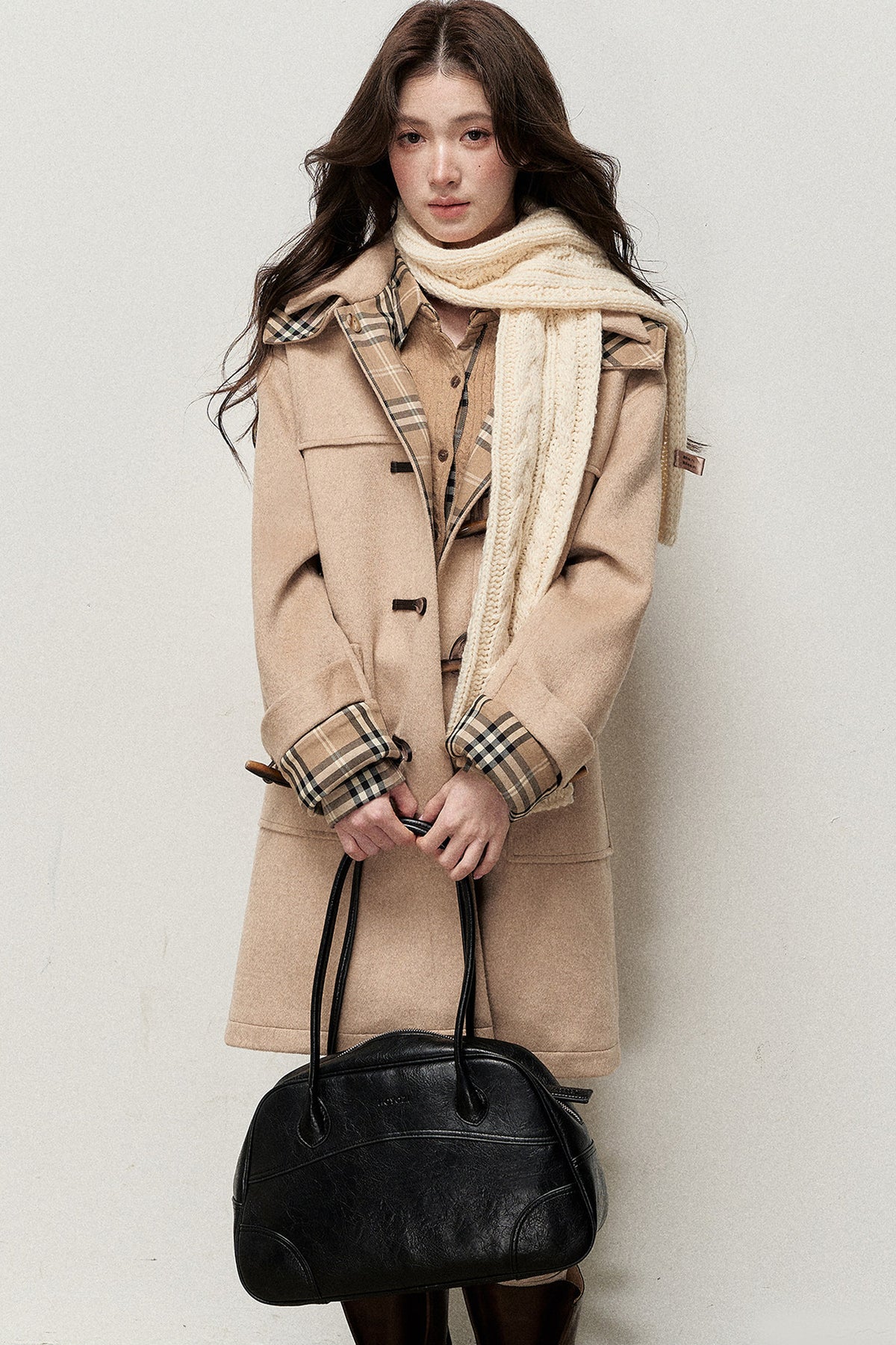 Retro Cream Baoli Duffle Coat