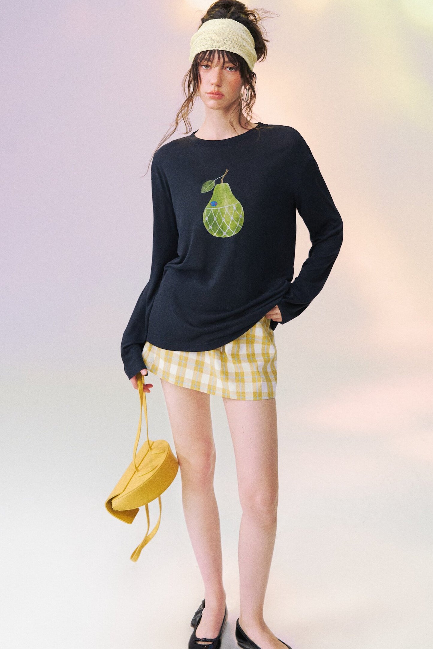 Plaid Drawstring Mini Skirt