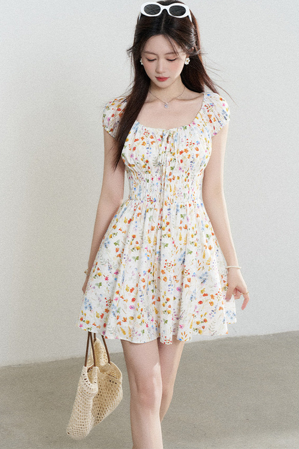 Floral Print A-Line Dress