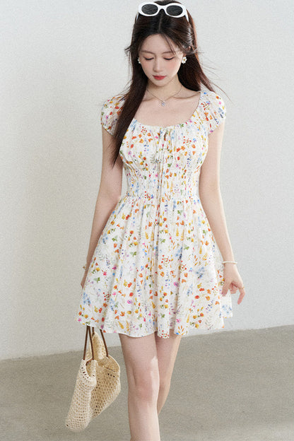 Floral Print A-Line Dress