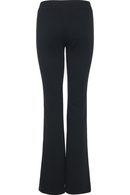 High-Waisted Slim-Fit Flared Pants