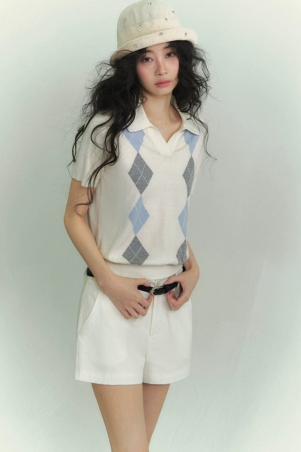 Diamond Color-Block Polo