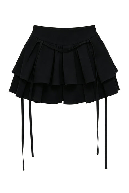 Bow Ribbon Double-Layered Cake Skirt