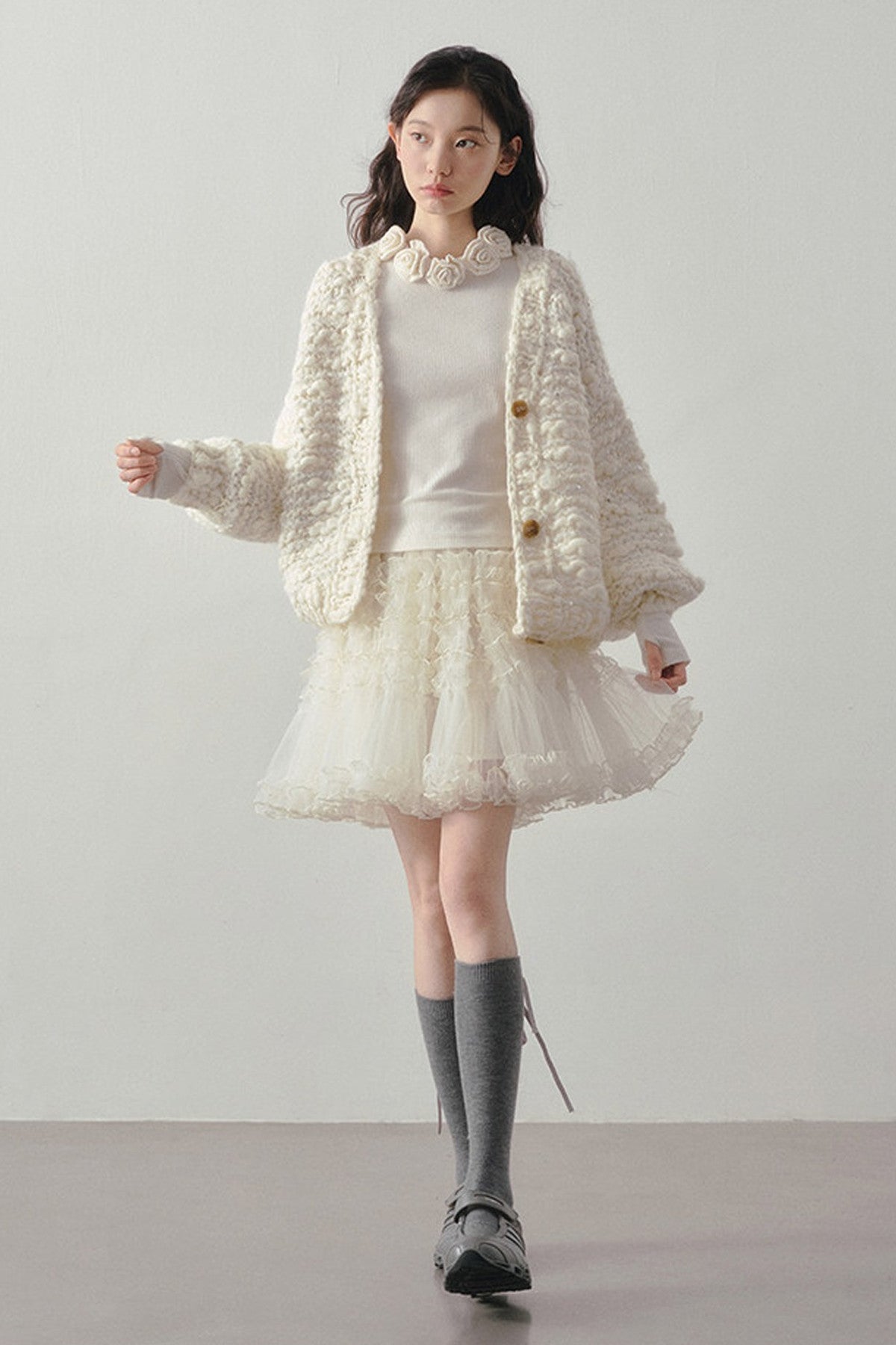 Multi-Layered Tulle Ruffle Skirt