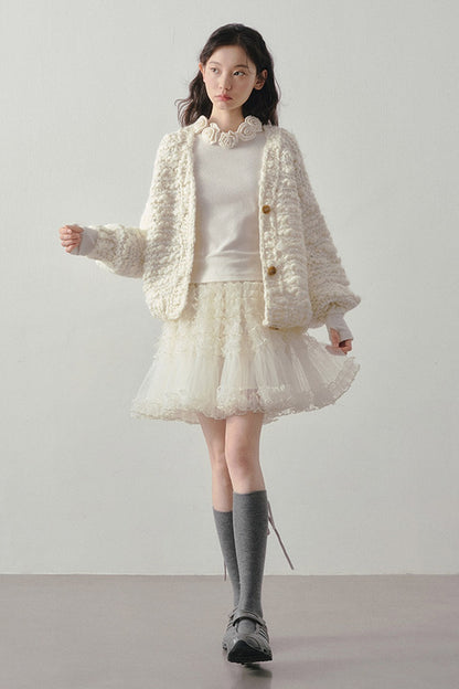 Multi-Layered Tulle Ruffle Skirt