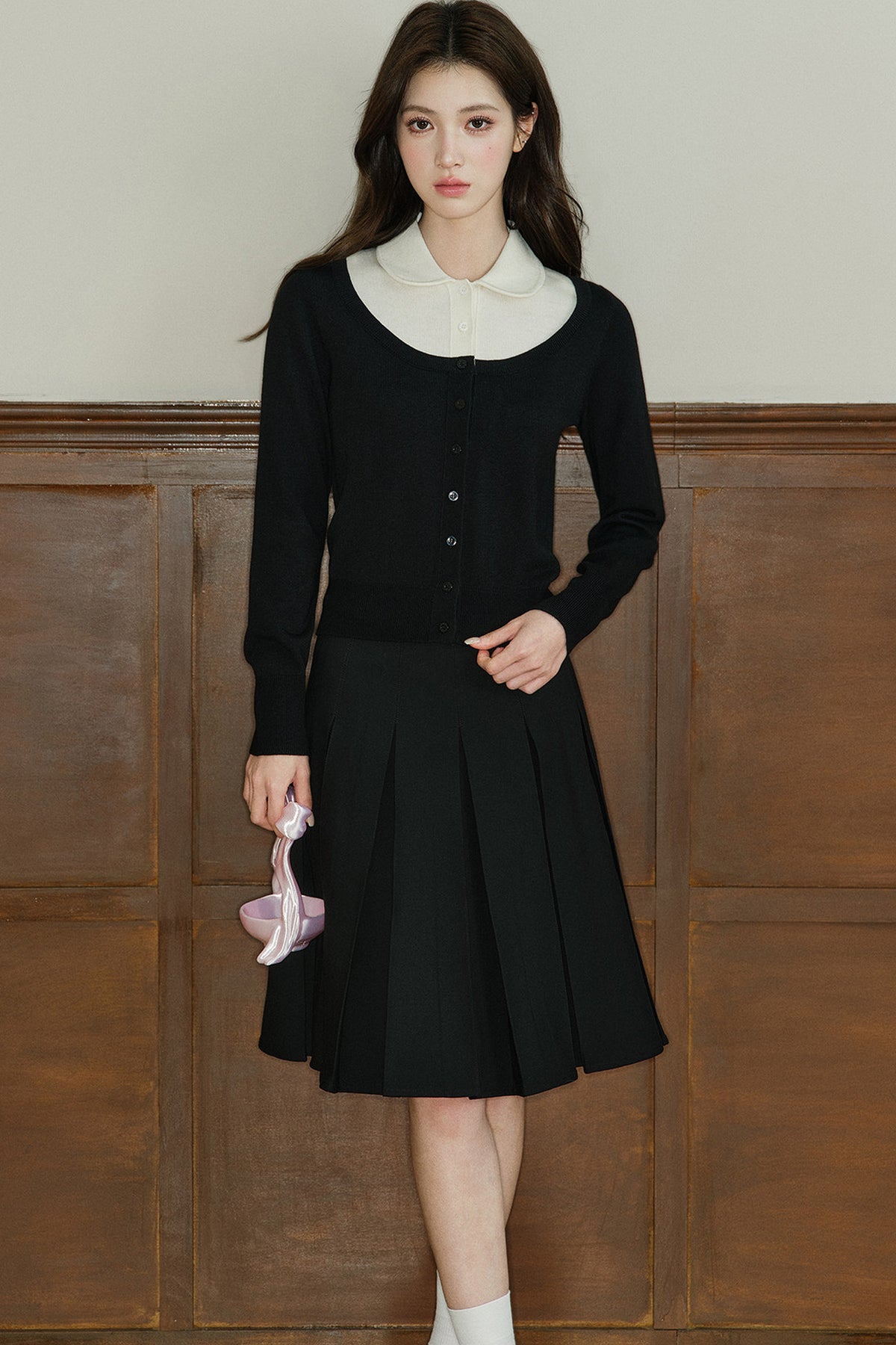 A-Line Pleated Skirt
