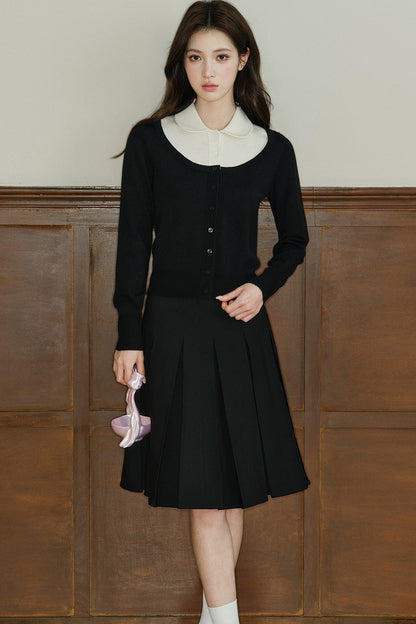 A-Line Pleated Skirt