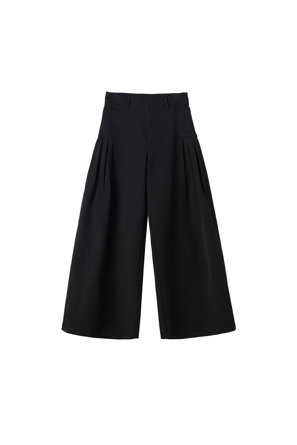 Draped Loose Wide-Leg Pants