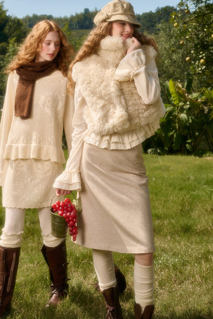 Short Snow Velvet Cat Vest
