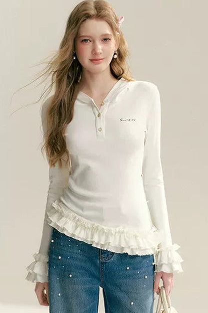 Hooded Patchwork T-Shirt Set