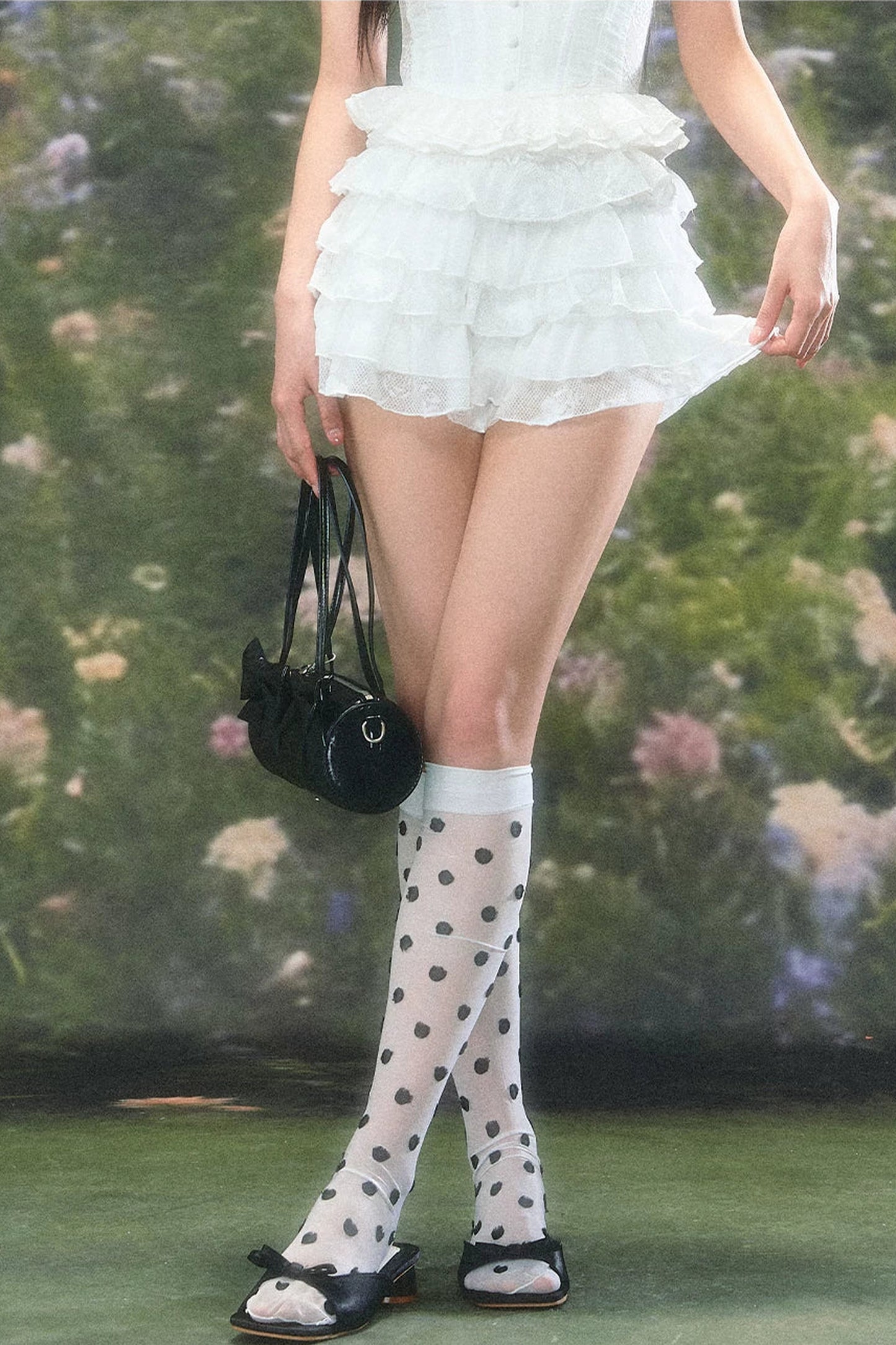 High Waist Lace Cake Skirt