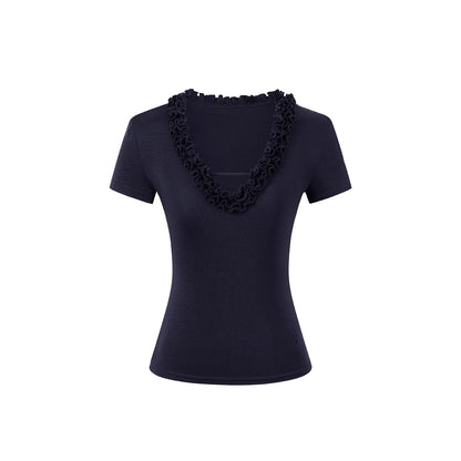 Blusa de lyocell con volantes Nube
