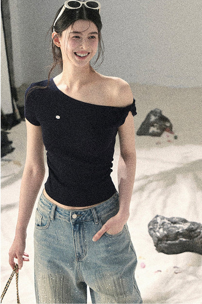 Asymmetrical Knot Crop Top