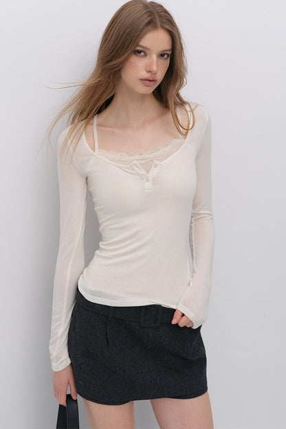Belted Wool A-Line Skirt