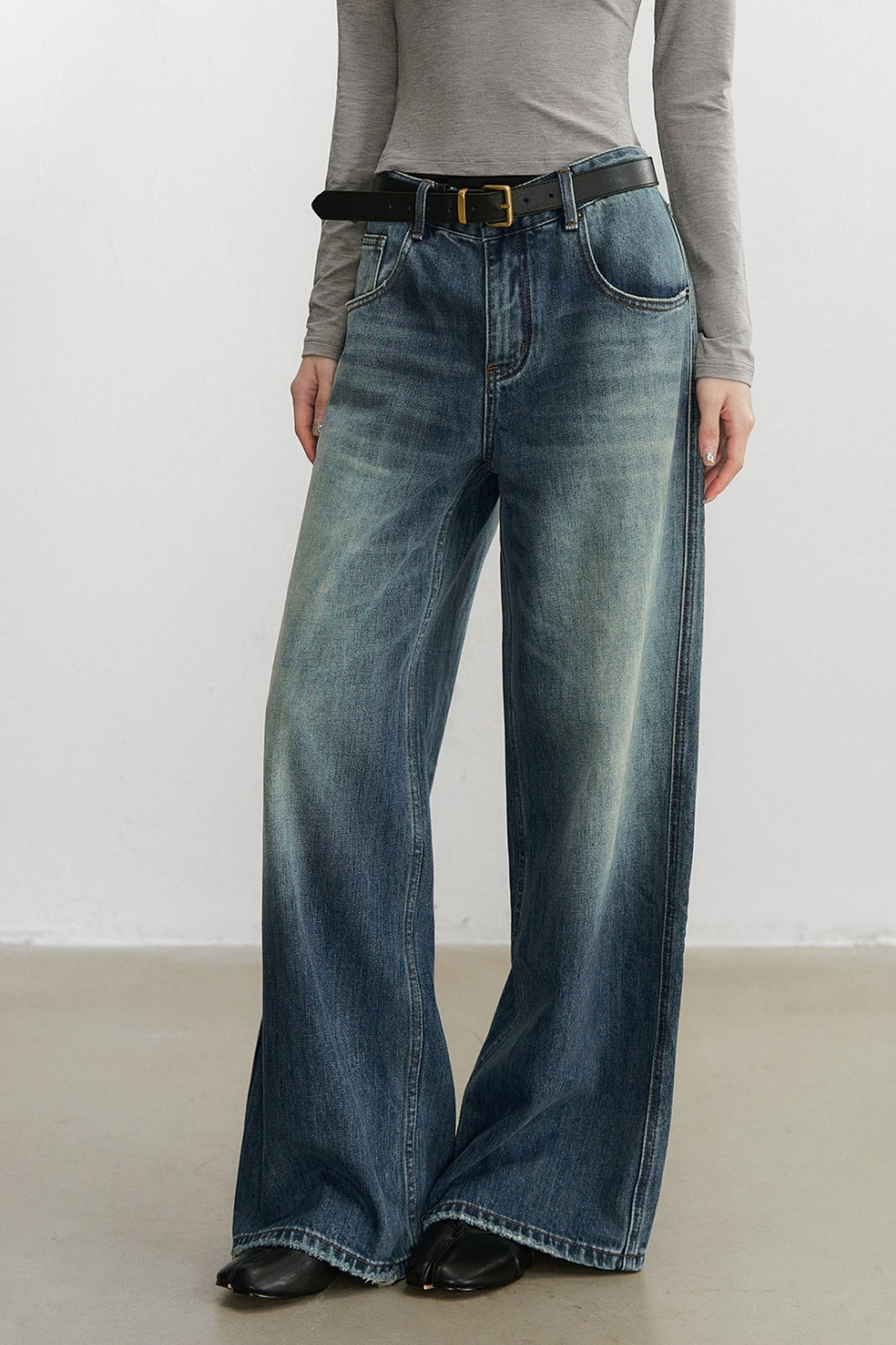 Vintage Washed Denim Pants