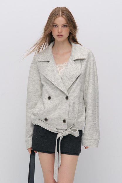 Belted Wool A-Line Skirt