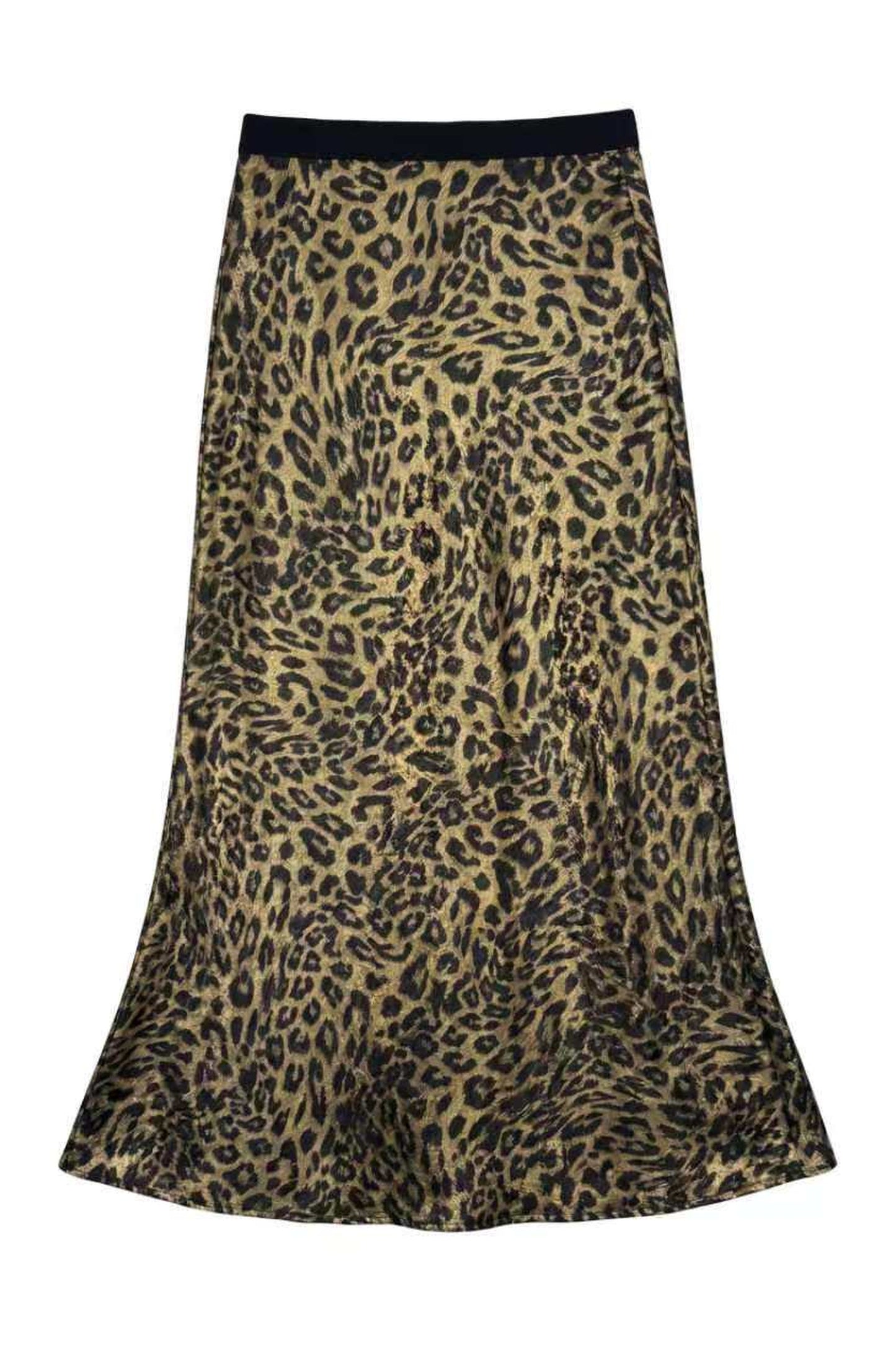 Satin Leopard Print Mermaid Skirt Set-Up