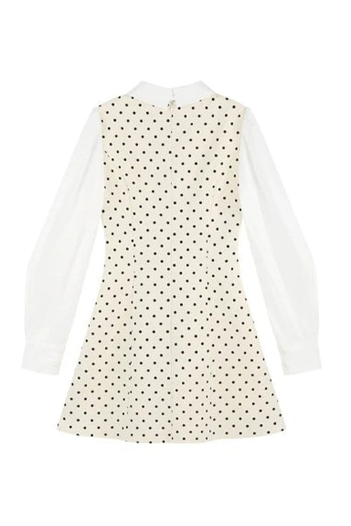 Polka Dot Shirt Collar A-Line Dress