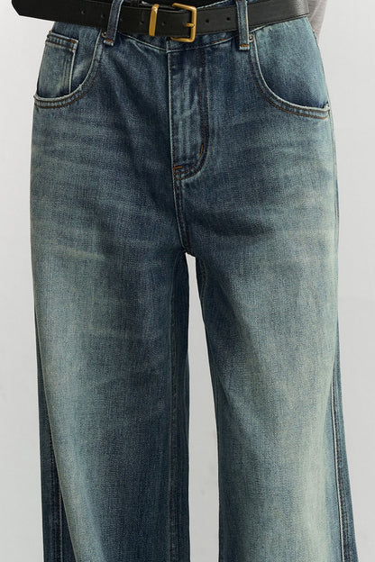 Vintage Washed Denim Pants