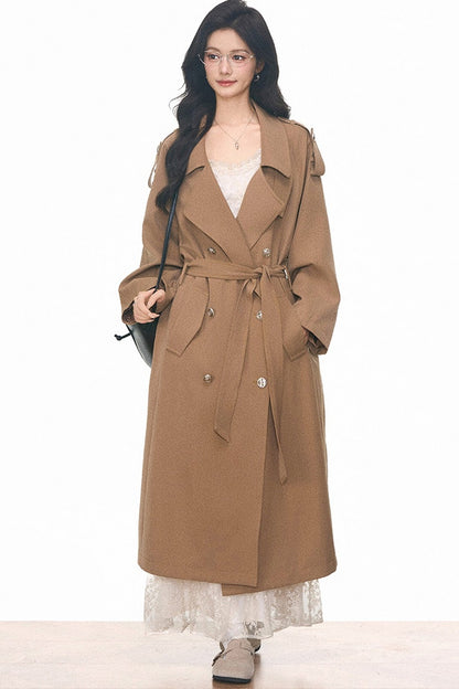 Women's Mid-Length Windbreaker and Camisole Dress Set-Up