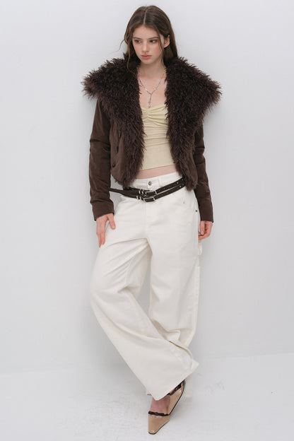 Fur Collar Shawl Down Jacket