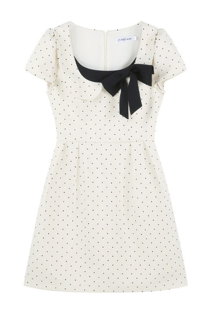 French Collar Bow Dress