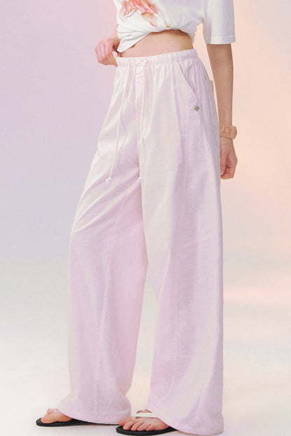Macaron Color Wide Leg Pants
