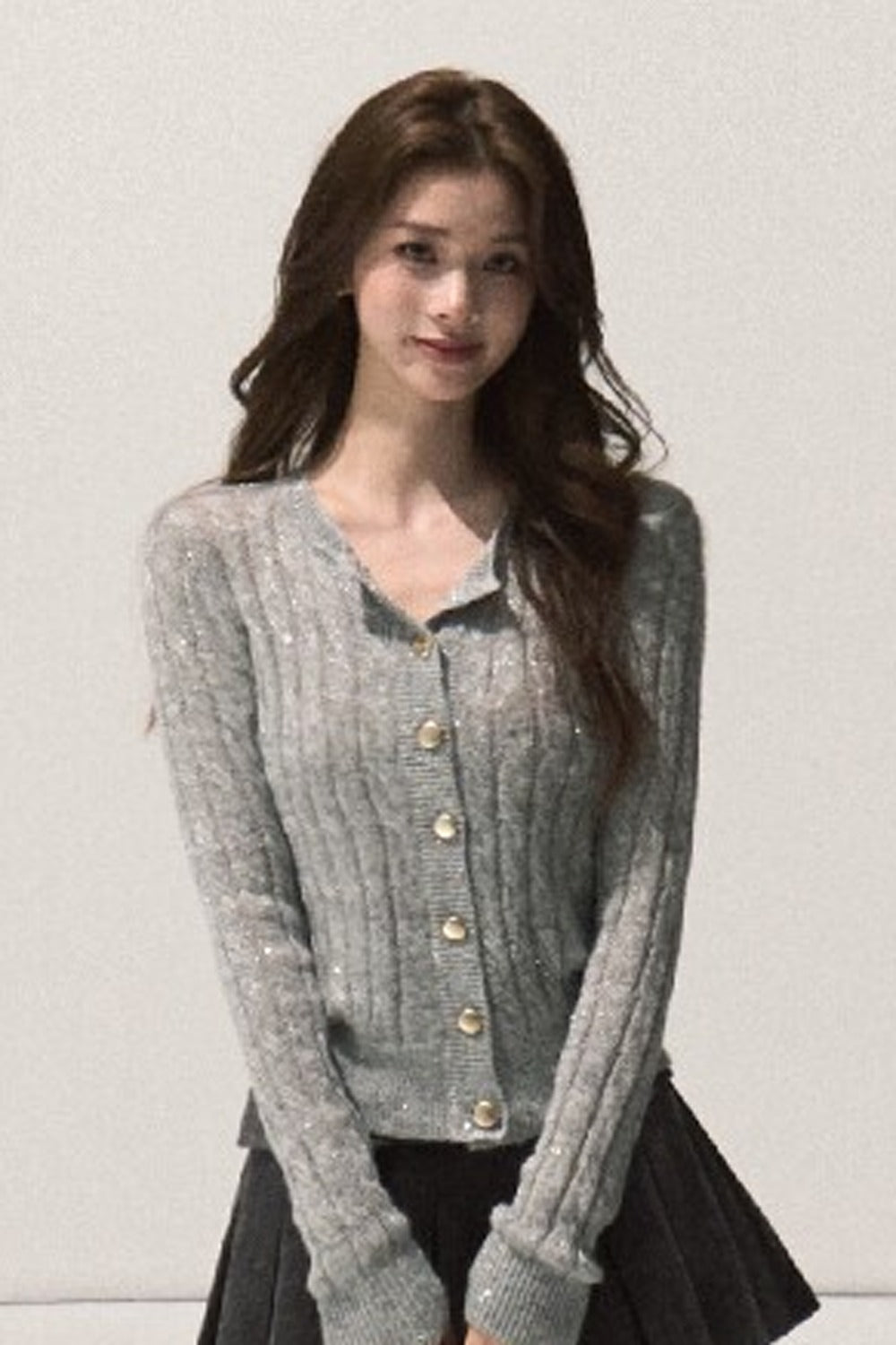 Wool Cable Knit Cardigan