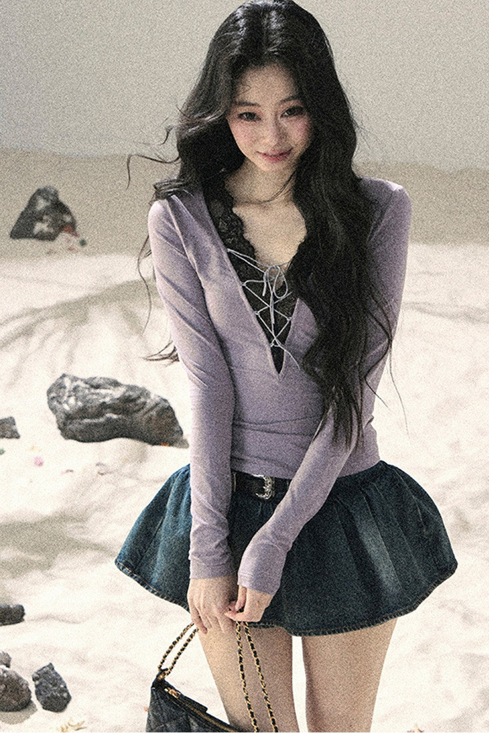 Iris Lace V-Neck Top