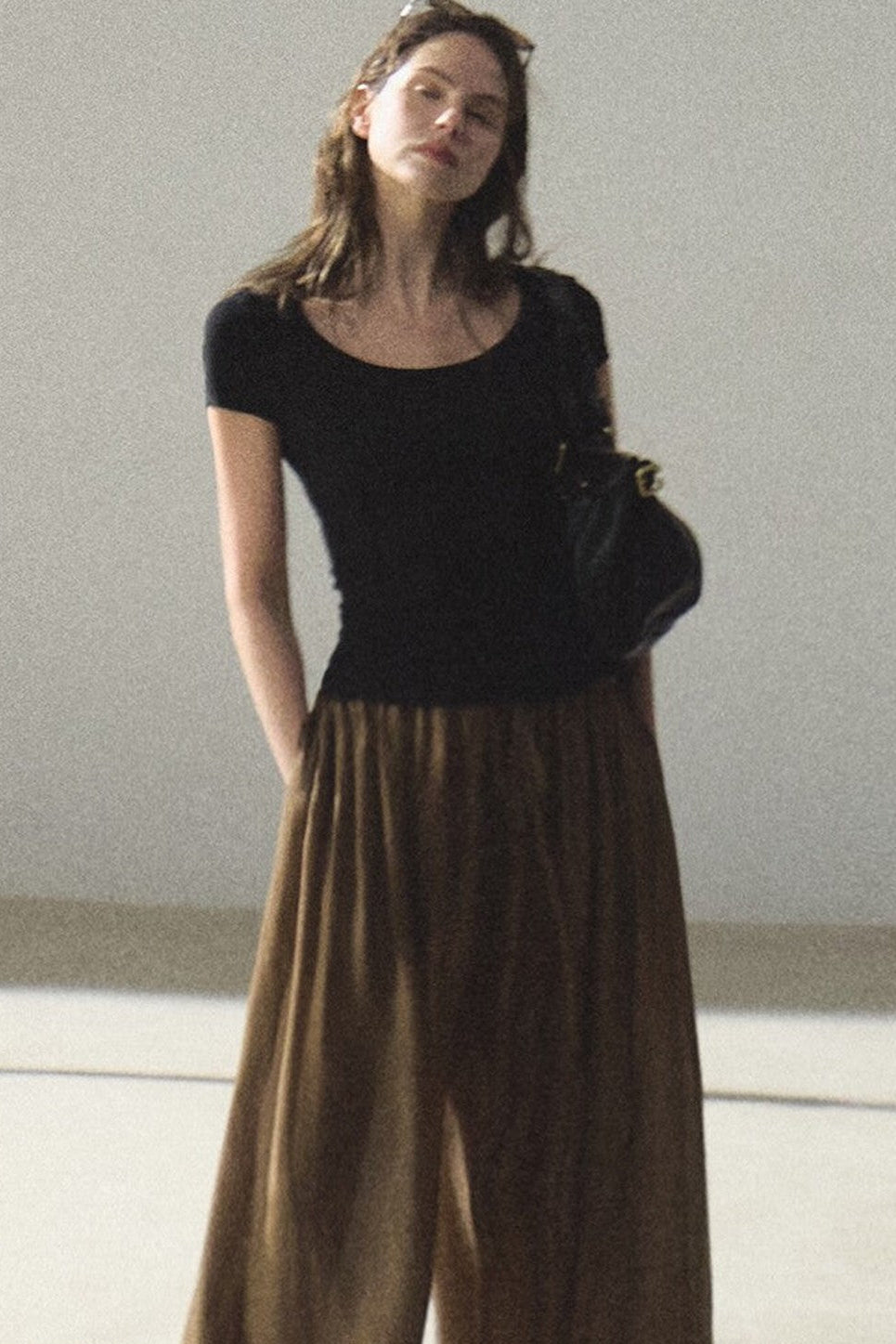 Slim-Fit U-Neck Lyocell Top
