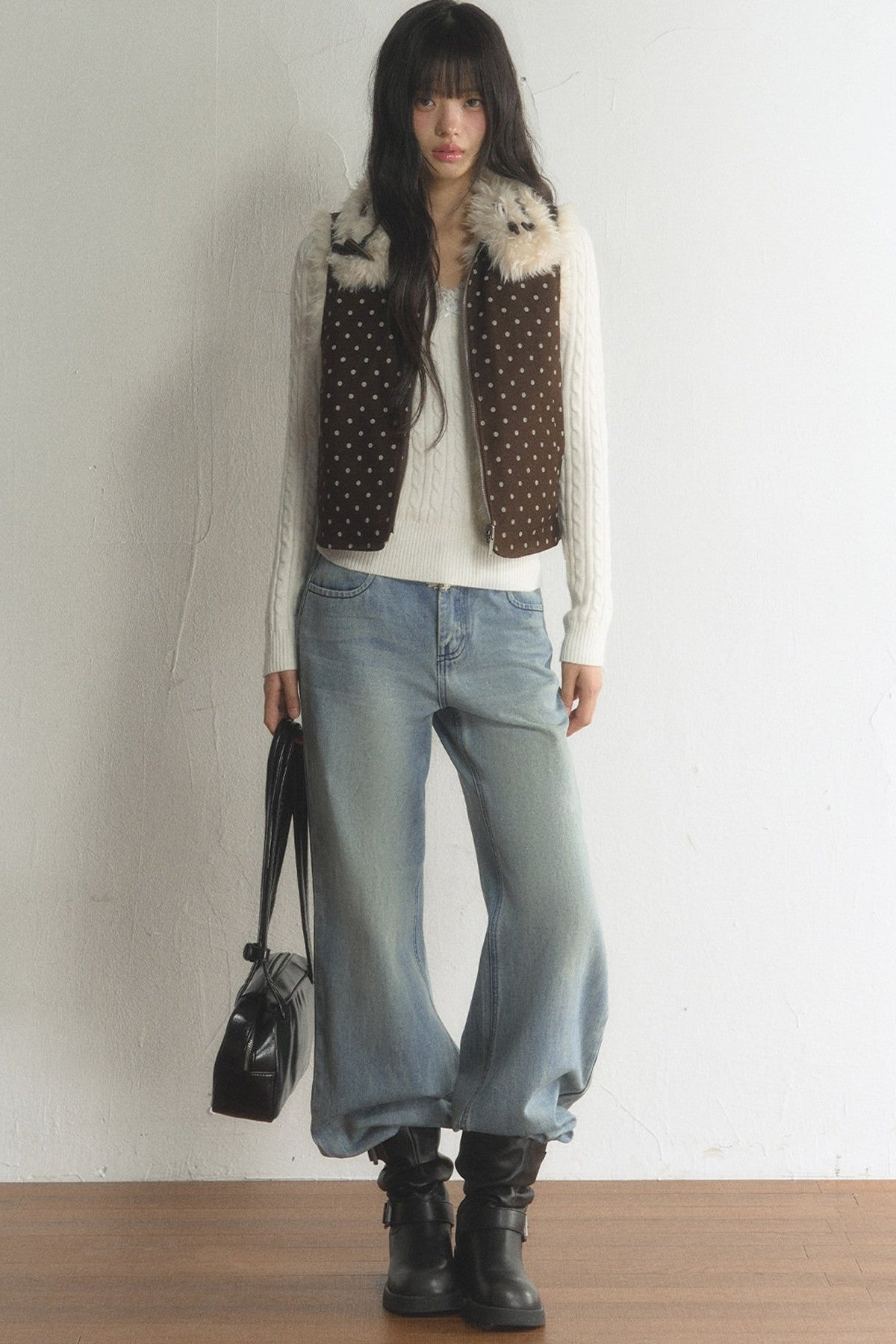 Lace Trim V-Neck Knit Top and Pants Set-Up
