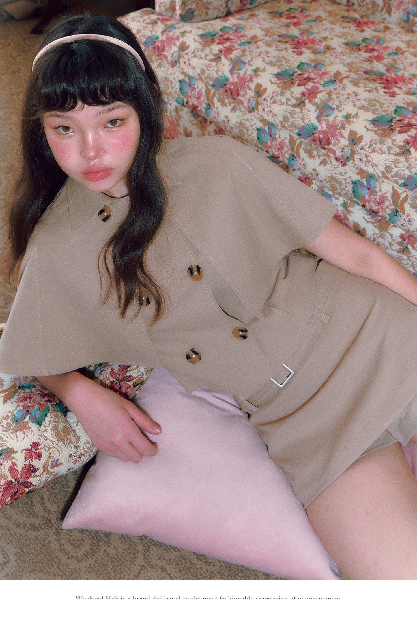 High-Waisted A-Line Belt Skirt