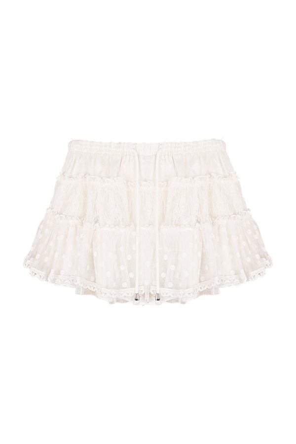 Bowknot Sweater Mesh Skirt Set