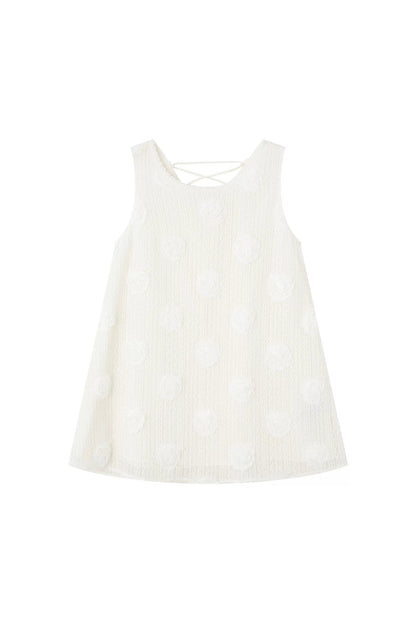 Floral Lace-Up Vest Dress