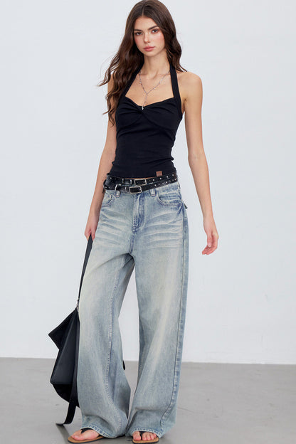 Light Blue Gradient Denim Pants