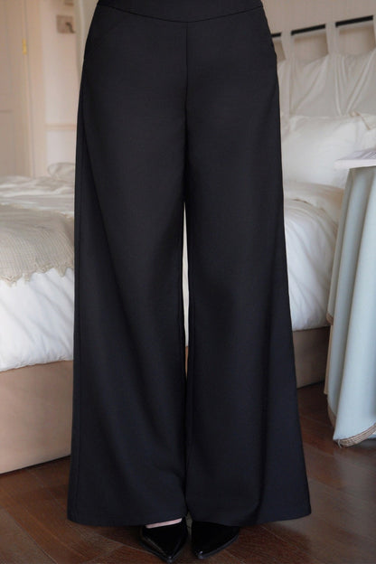 Pantalones de pierna ancha de talle alto